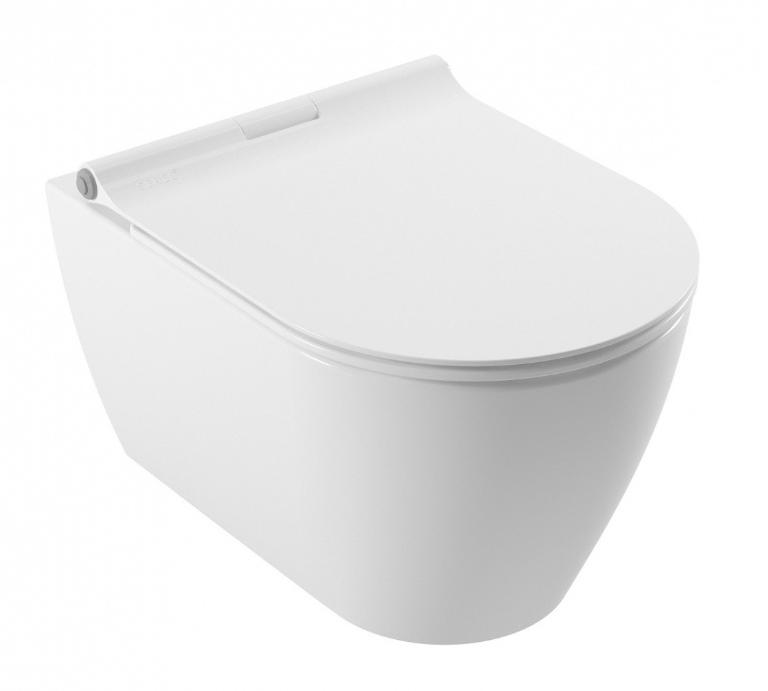 Подвесной унитаз с функцией биде Serel Sapphire SP26BMSL 35.5 x 52 x 34 см сиденье ультратонкое, Soft Close,