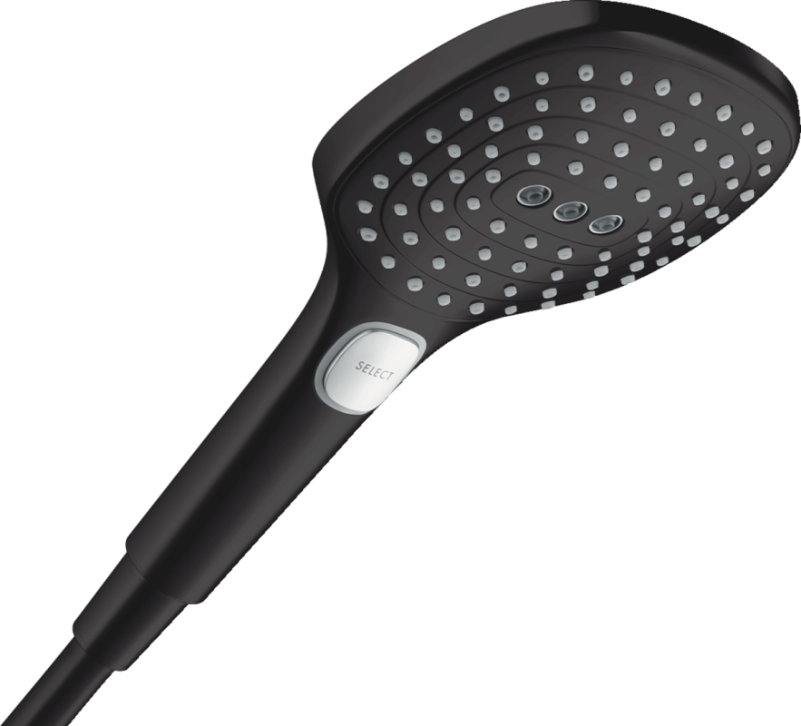 Ручной душ Hansgrohe Raindance Select E120 3jet 26520670, 12 см, 3 режима лейки черный матовый