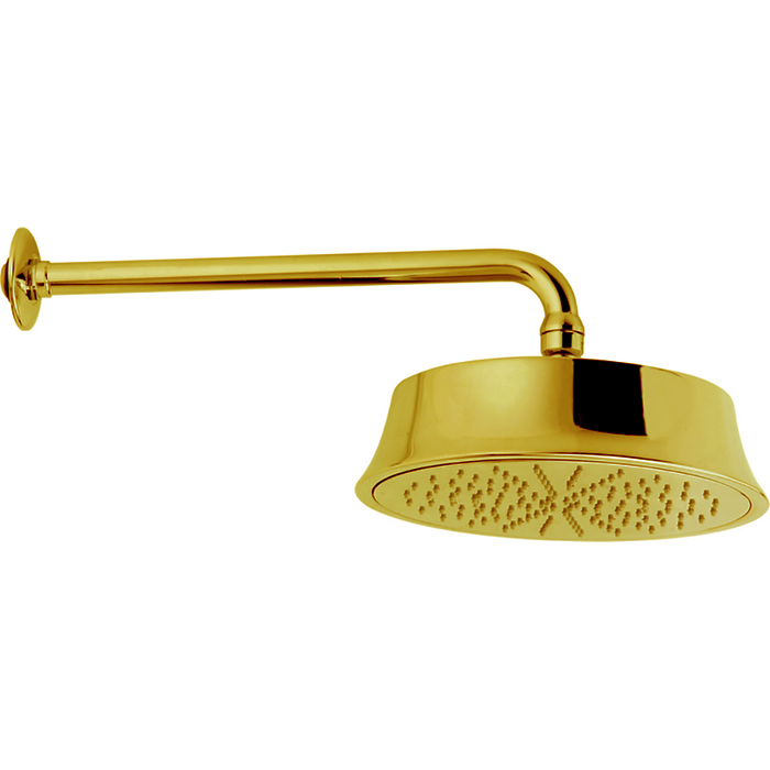 Верхний душ Cisal Shower, D220 мм, 1 режим струи, с настенным держателем L270 мм, золото, DS01327024