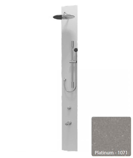 Душевая панель Kolpa-San Kerrock Minimalist 3F, цвет - Platinum-1071 (темно-серый), с изливом для ванны