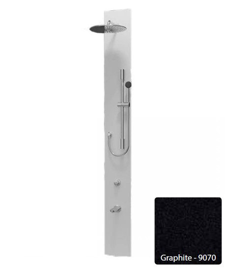 Душевая панель Kolpa-San Kerrock Minimalist 3F, цвет - Graphite-9070 (черный), с изливом для ванны