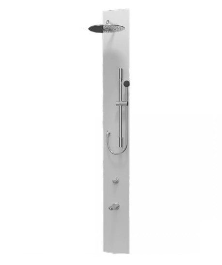 Душевая панель Kolpa-San Kerrock Minimalist 3F, цвет - Snow White-108 (белый), с изливом для ванны