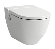 Подвесной унитаз-биде Laufen Cleanet Navia 8.2060.1.400.000.1 безободковый, крышка микролифт