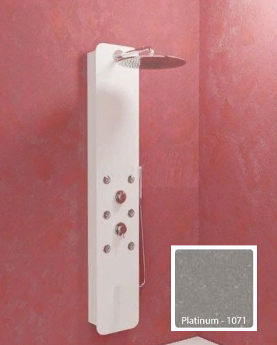 Душевая панель с гидромассажем Kolpa-San Kerrock Style 3FT, цвет - Platinum-1071 (темно-серый), с