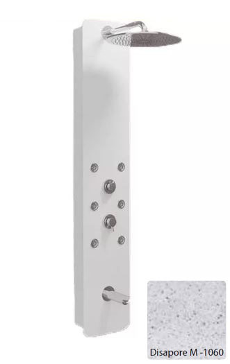Душевая панель с гидромассажем Kolpa-San Kerrock Style 4F, цвет - Disapore M-1060 (светло-серый), с изливом