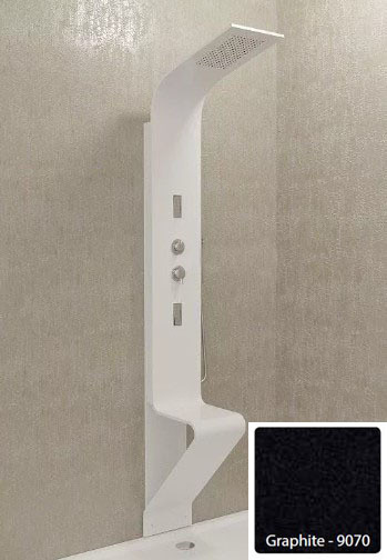 Душевая панель с гидромассажем Kolpa-San Kerrock Zonda Comfort 3F, цвет - Graphite-9070 (черный)