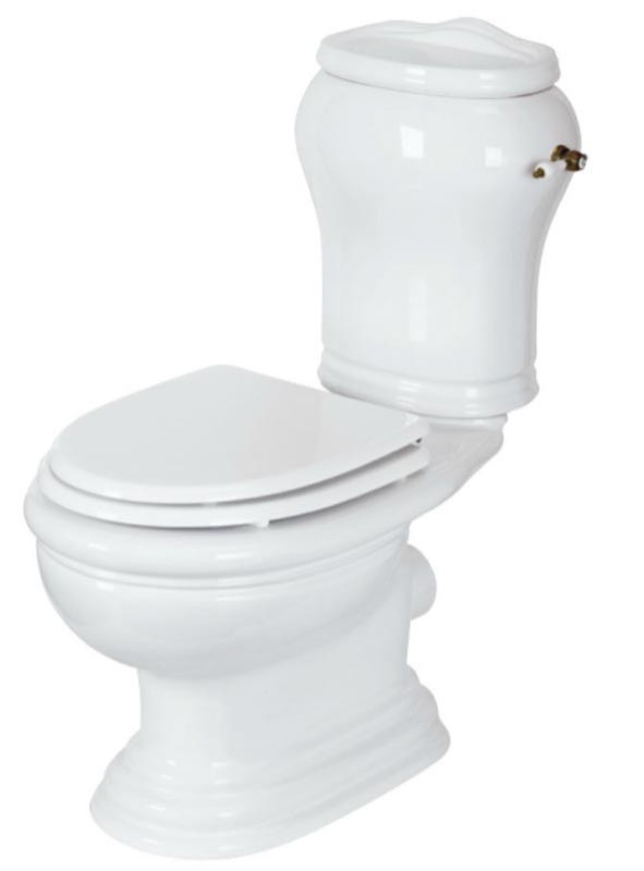 Унитаз Migliore Milady ML.MLD-25.702.BI, выпуск в пол, ручка хром, крышка белая/хром, микролифт