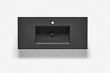 Раковина-столешница Acquabella, ENCIM.INTEGRA_100_S/F_SLATE_NEGRO, 100 х 46 см, цвет negro
