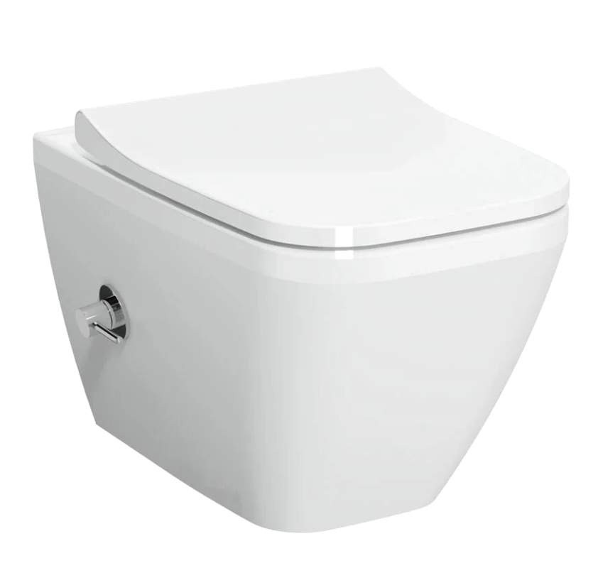 Подвесной унитаз с функцией биде Vitra Integra безободковый, крышка микролифт, 7082B003-7209/191-003-009