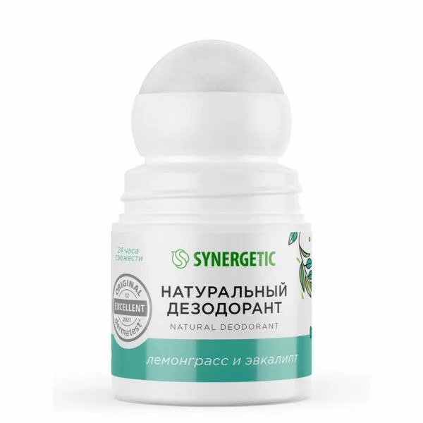 Натуральный дезодорант SYNERGETIC «Лемонграсс — эвкалипт», 50 мл