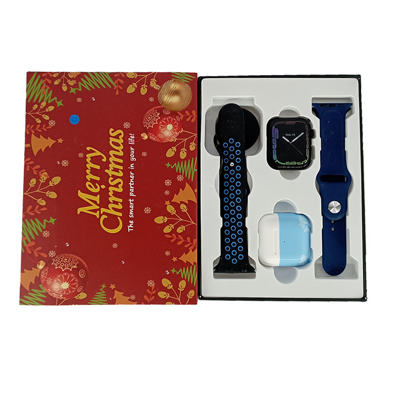 Новогодний подарочный набор часы с наушниками и двумя ремешками Smart Watch 8 Pro max - фото 7 - id-p85208837