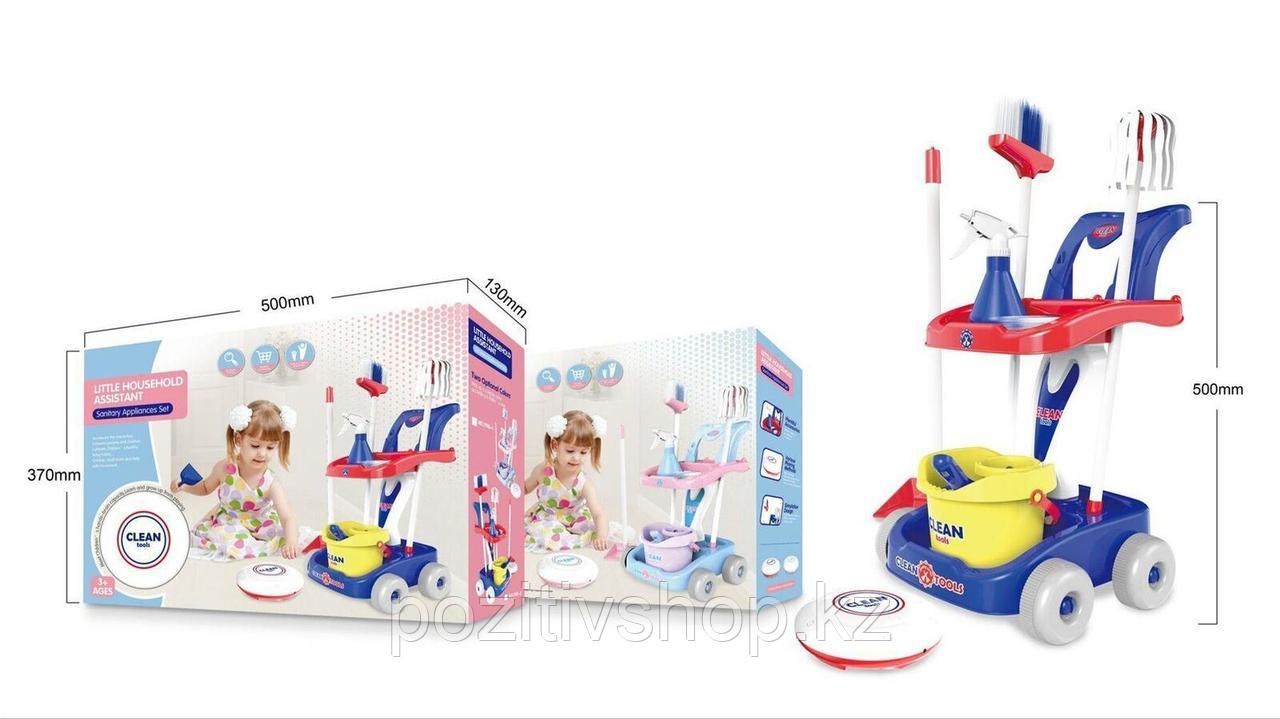 Детский набор для уборки с роботом пылесосом синий - фото 2 - id-p105380108