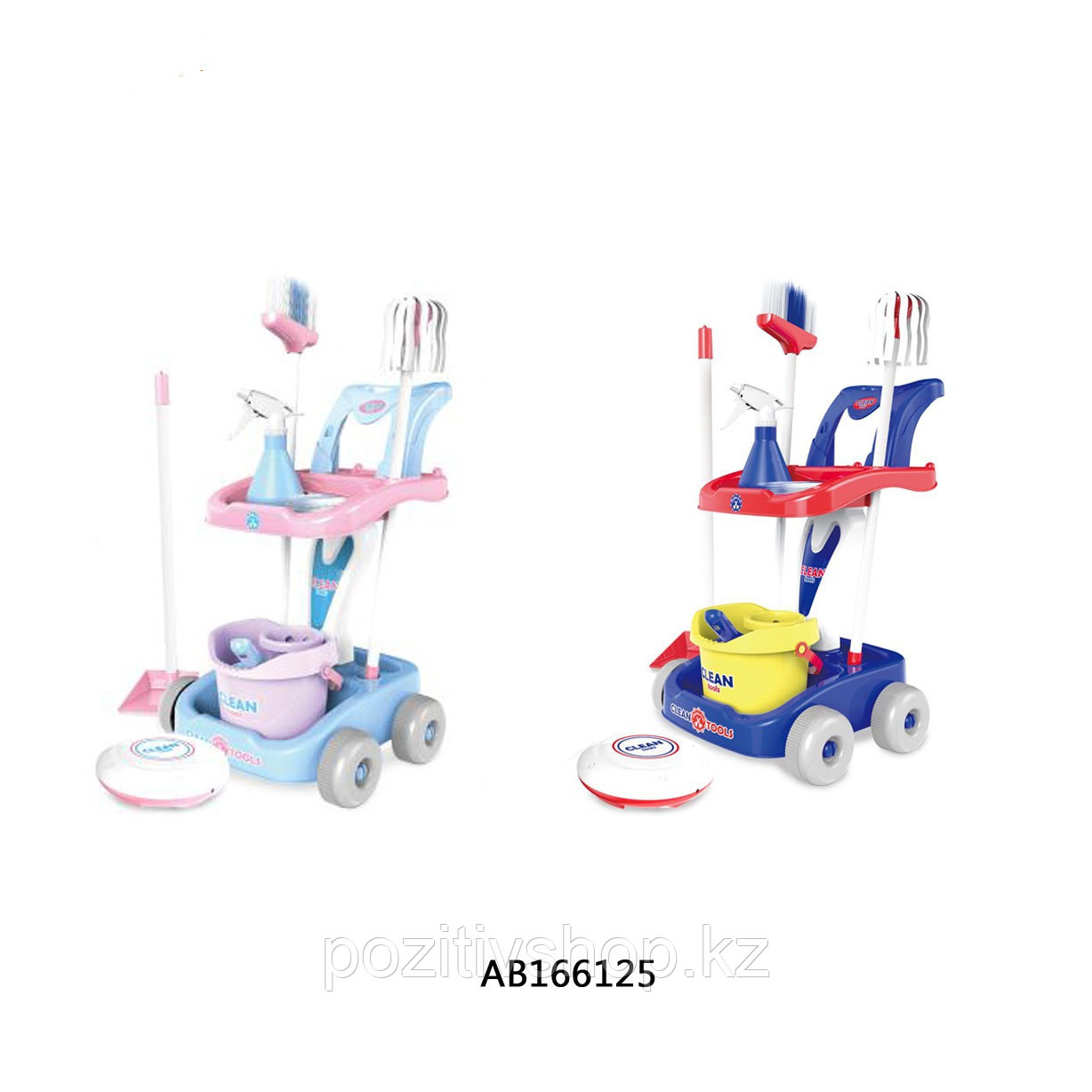 Детский набор для уборки с роботом пылесосом синий - фото 4 - id-p105380108