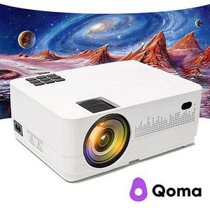 Проектор для домашнего кинотеатра QOMA HQ2 {LED, HD, 500 лм, Stereo 3Wx2, TF, USB, HDMI, AV, VGA}