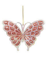 Новогодняя фигурка бабочка 12 см  151140-1
