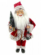 Новогодняя фигура Санта-Клаус 45 см с елочкой в красном YS-201027C