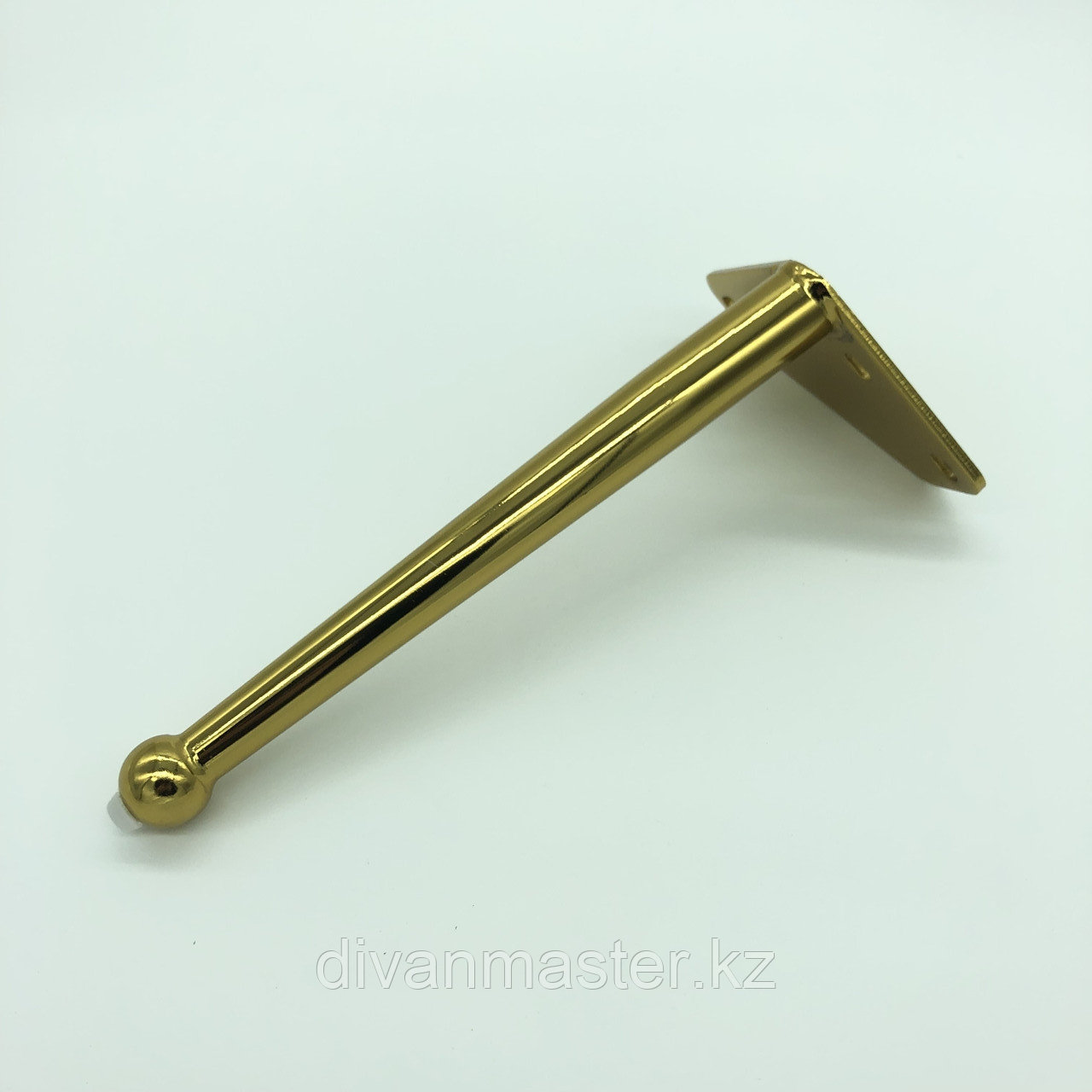 Ножка мебельная, стальная, золото с наклоном 25 см, фото 1