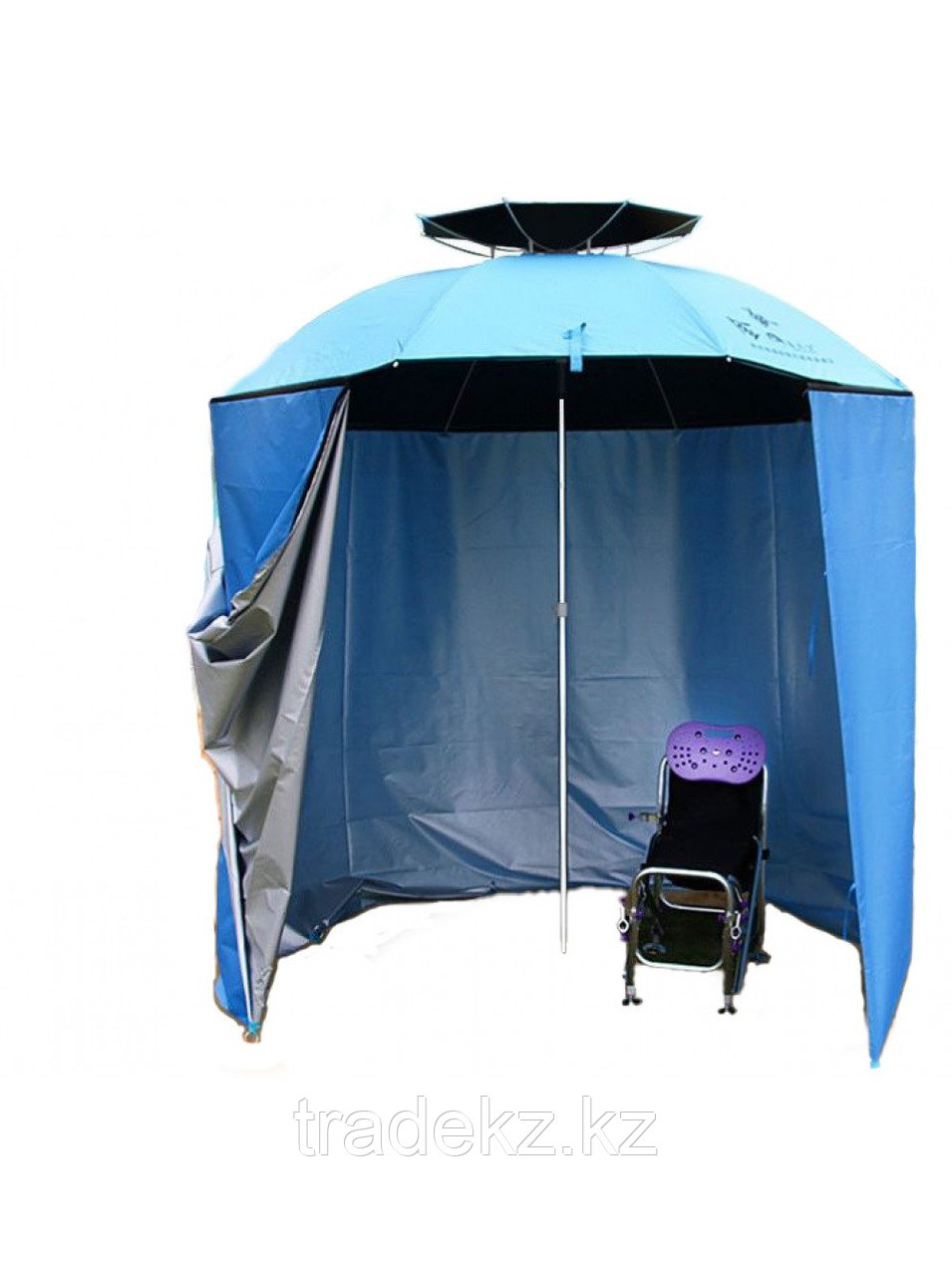 Зонт палатка с боковой стенкой HUSKY с наклоном, антиветровым клапаном, диаметер купола 220 см.