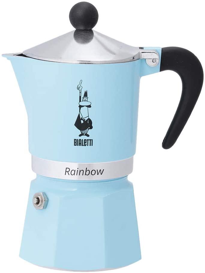 Гейзерная кофеварка Bialetti Rainbow 5042 голубая - фото 1 - id-p105393150