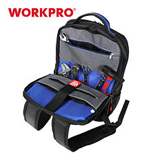 Рюкзак для инструментов WORKPRO с водонепроницаемым дном 430х310х170мм (20 карманов), фото 3