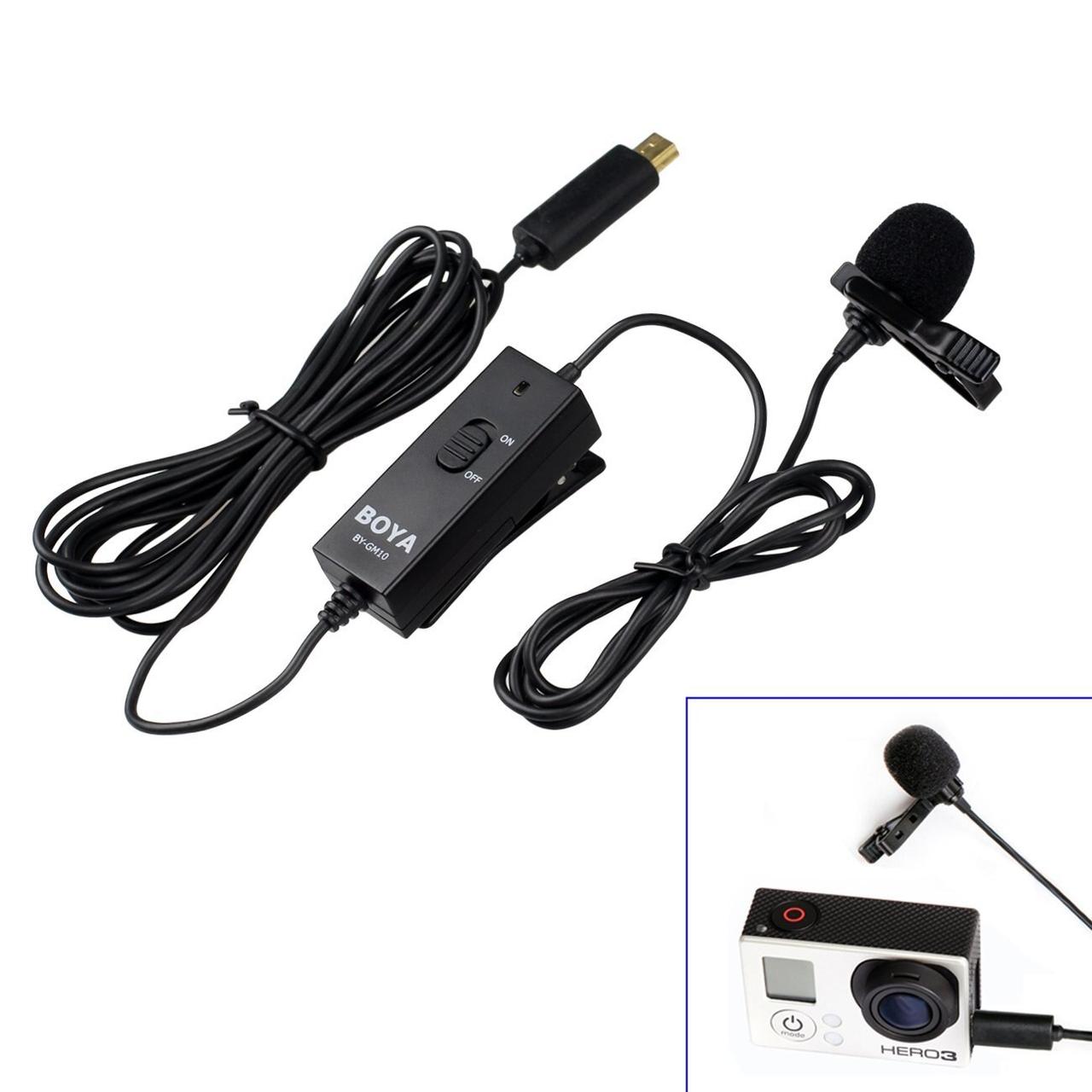 Микрофон петличный Boya GM-10 для GoPro Hero 3/3+/4