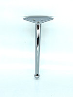 Ножка мебельная, стальная, с наклоном 25 см, цвет -хром