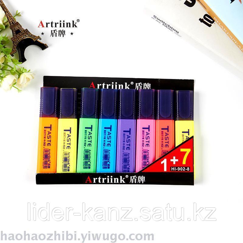Набор маркеров текстовых 8-цветов, 1-5 мм, скошенный наконечник, Artriink - фото 1 - id-p105405435