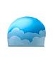 Шапочка для плавания Atemi, силикон, голубая (облака), PSC413, фото 2