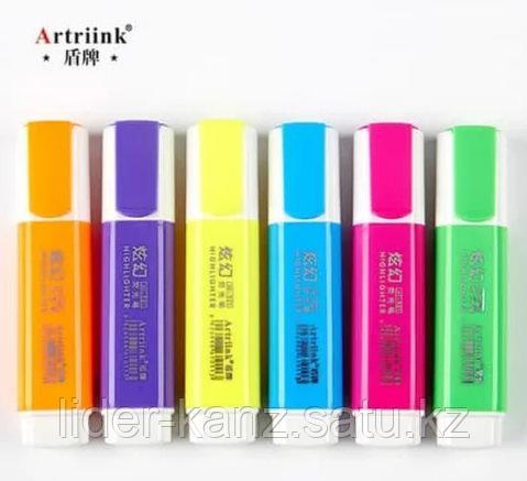 Набор маркеров текстовых 6-цветов, 1-5 мм, скошенный наконечник, Artriink - фото 1 - id-p105406227