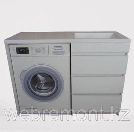 Тумба 120  см с раковиной и столешницей Монако правая  над стиральной машиной. РФ, фото 1