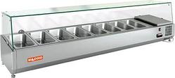 Витрина холодильная для ингредиентов Hicold VRX 1800 стекло (8xGN1/3) ..+2/+7°С