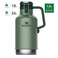 Термос "Stanley Classic", 1.9 л, сохраняет тепло до 24 ч, темно-зеленый