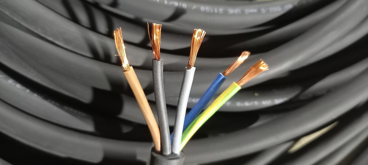 Кабель резиновый гибкий 5x2.5, фото 1