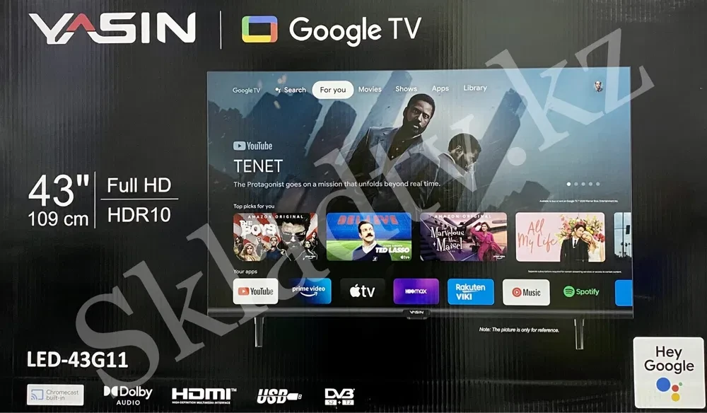 НОВИНКА 2024! Smart Телевизор Yasin 43G11 Android 11.0 с гол. поис HDR - фото 1 - id-p105420435