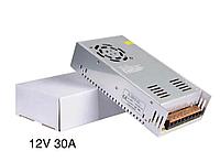 Блок питания DC12V до 30A металический кожух с охлаждением регулируемый 10,7-14,7 В
