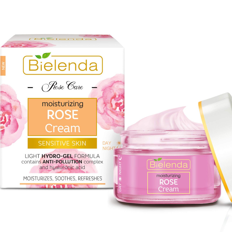 Увлажняющий розовый крем для лица Bielenda Rose Care Moisturizing Rose Cream, 50мл