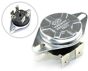 Термостат KSD-303 93° 20A 250V (н/з, с кнопкой ручного сброса, 4 контакта