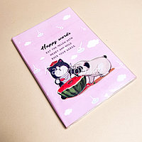 Блокнот с блеском "Кошка с собакой"