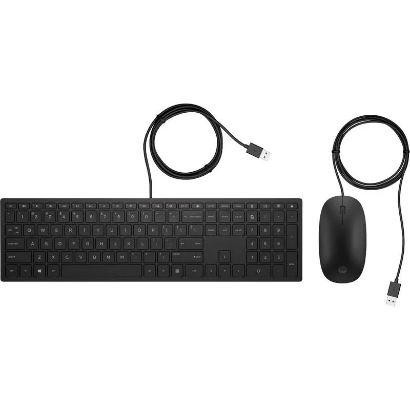 HP 4CE97AA Комплект клавиатура + мышь проводные HP 400 Black USB