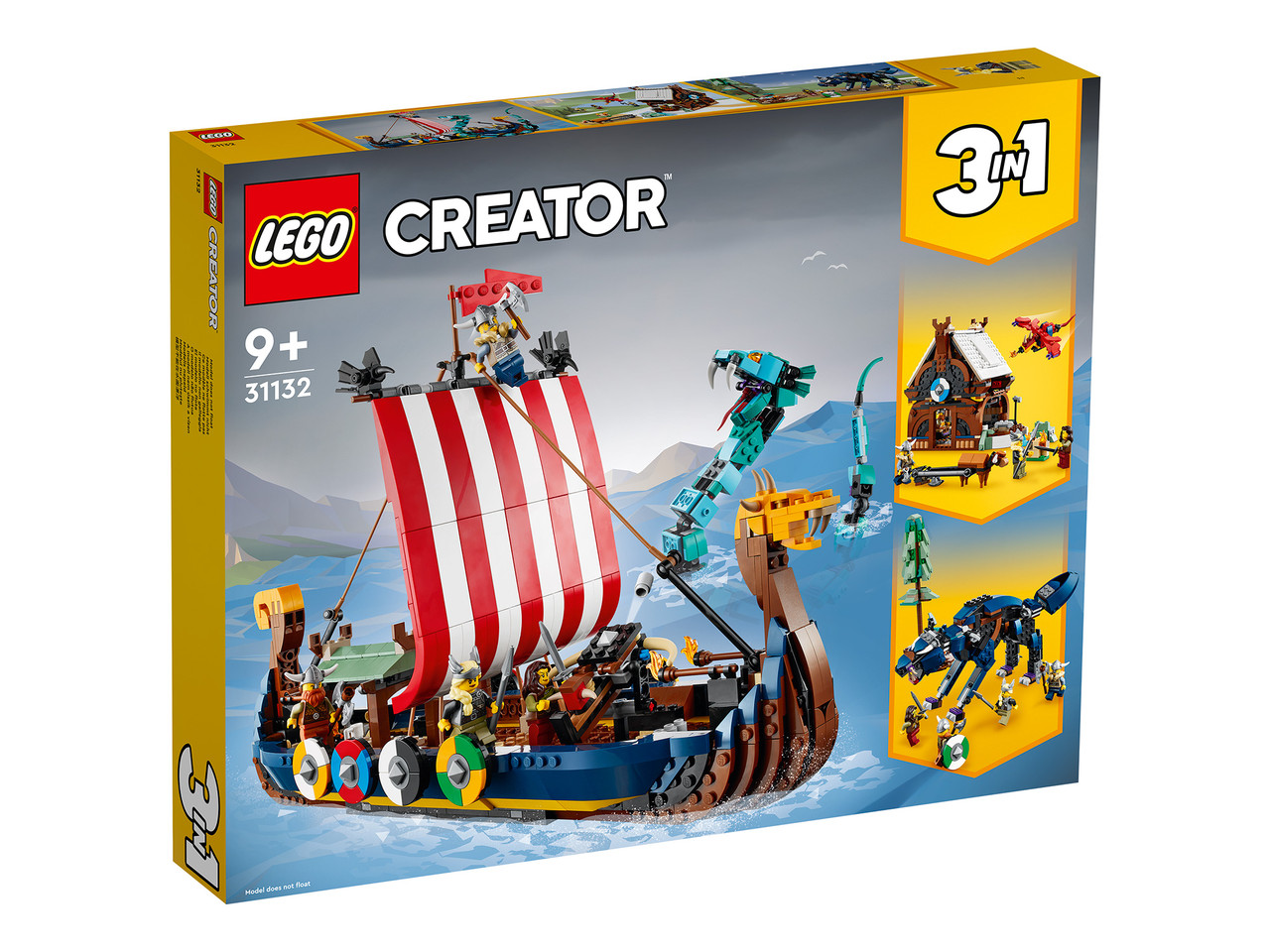 LEGO Creator 31132 Корабль викингов и Мидгардский змей, конструктор ЛЕГО - фото 2 - id-p105423381