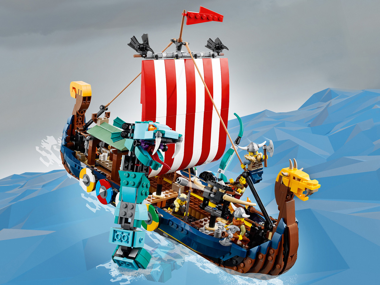 LEGO Creator 31132 Корабль викингов и Мидгардский змей, конструктор ЛЕГО - фото 10 - id-p105423381