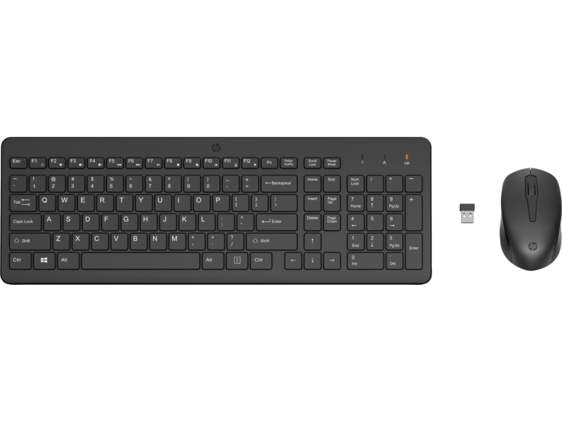HP 2V9E6AA Комплект клавиатура + мышь беспроводные HP 330, цвет черный - фото 2 - id-p105423531