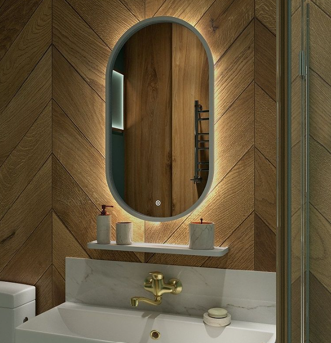 Зеркало "Prime White Led" 450х800 в МДФ раме Континент, фото 1