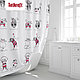 Штора для ванной, текстиль, 180х180 сm, 12 колец в комплекте Tatkraft Funny Cats 11502, фото 6
