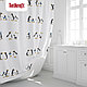 Штора для ванной, текстиль, 180х180 сm, 12 колец в комплекте Tatkraft Penguins 11595, фото 8