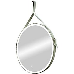 Зеркало "Millenium White Led" D650 натуральной кожа (Континент, Россия)