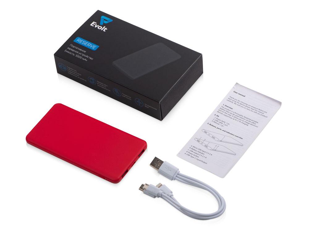Портативное зарядное устройство Reserve с USB Type-C, 5000 mAh, красный - фото 8 - id-p87293946