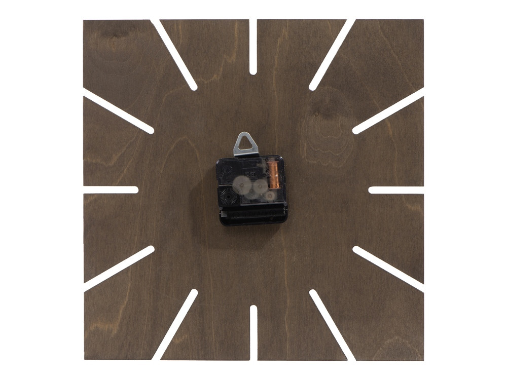 Часы деревянные Olafur квадратные, 28 см, шоколадный - фото 4 - id-p105433795