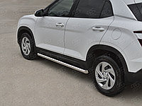 Пороги труба d63 (вариант 1) Hyundai Creta 2021 по н.в