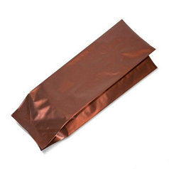 Пакет металлизированный коричнеавый матовый с центральным швом (двухшовный)